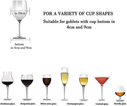 Wine Glass Rack - Under Cabinet Stemware Wine Glass Holder Glasses Storage Hanger 2 Pack Metal Organizer for Bar Kitchen 4 Rows White