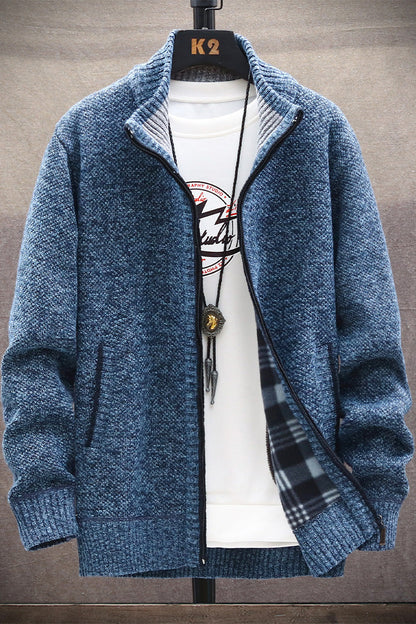 Men's Thickened Padded Jumper Cardigan Jacket (1PC)