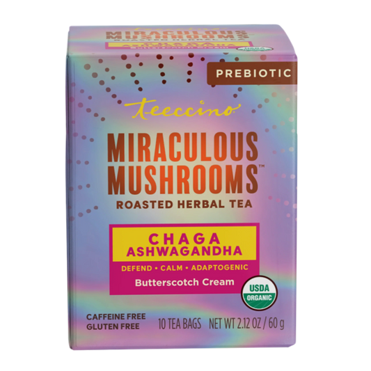 Té de Chaga Ashwagandha Butterscotch en Crema de Champiñones y Hierbas