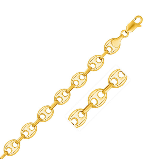 Chaîne marine gonflée en or jaune 14 carats de 11,0 mm
