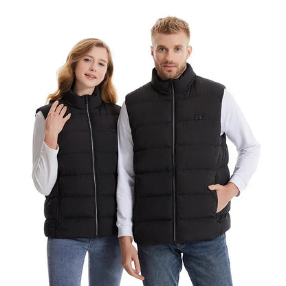 2026 Updated Version Two-touch 15Heat Zones LED Controller Heated Vest For Men & Women With Battery Pack