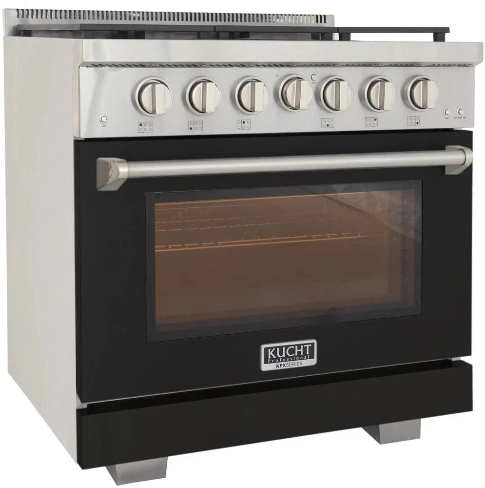 Kucht 36" Freestanding Professional Gas Range KFX3600X-BK