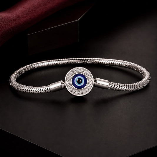 Bracelet en argent sterling 925 avec zircons cubiques et résine, taille 17,0