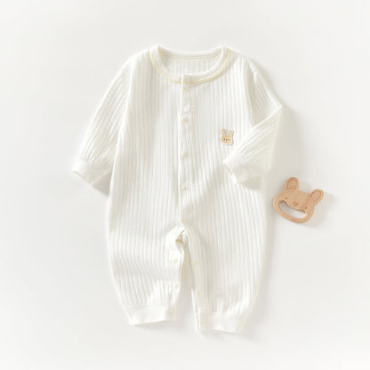 Pure Cotton Boneless Long-sleeve Baby Onesie