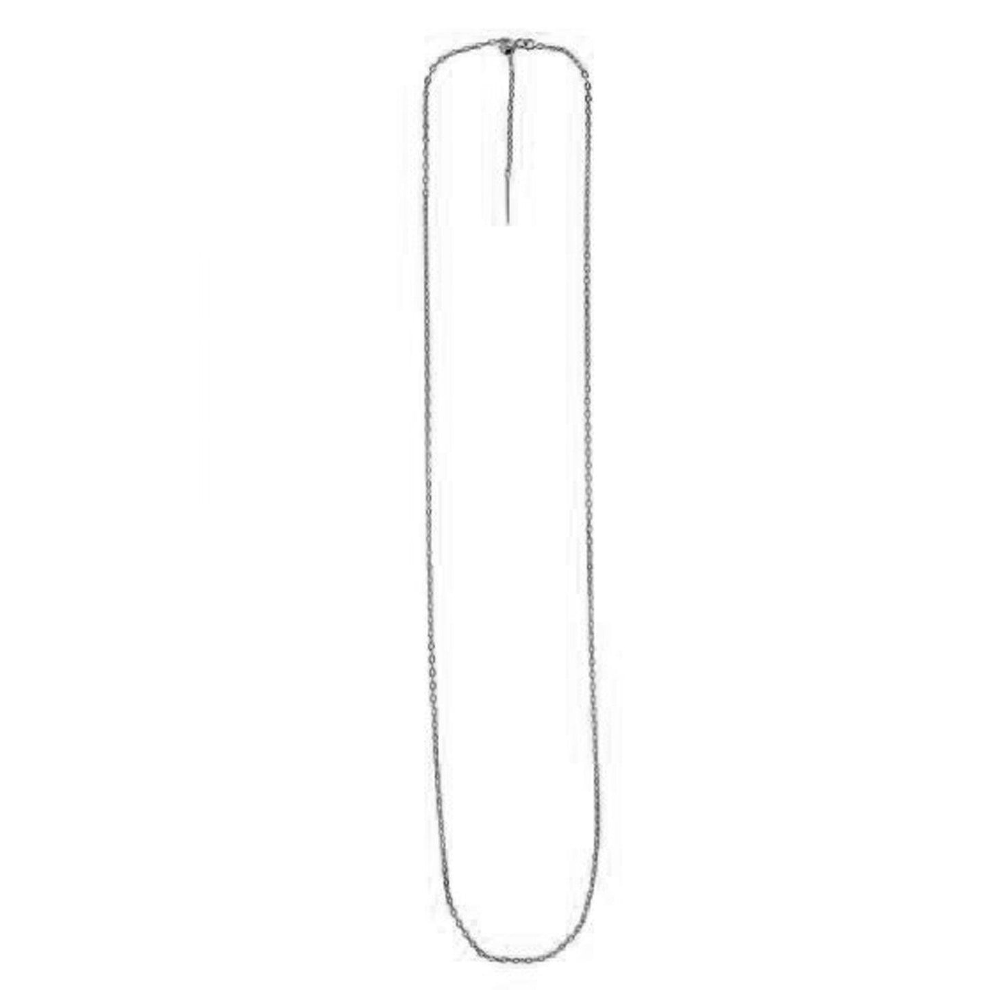 Endless Adjustable Cable Chain in 14k White Gold (1.70 mm)