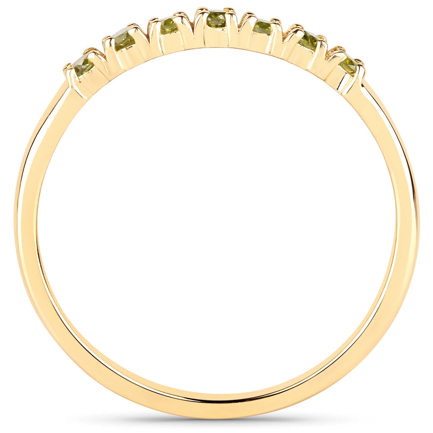 0.22 Carat Genuine Dark Yellow Diamond 14K Yellow Gold Ring (I1-I2)
