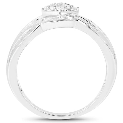 0.62 Carat Genuine White Diamond .925 Sterling Silver Ring