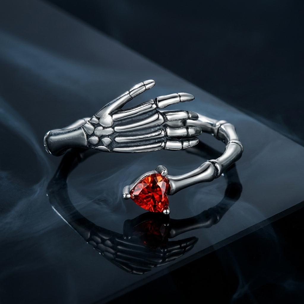 925 Sterling Silver Pavé Setting CZ Oxidized Ring