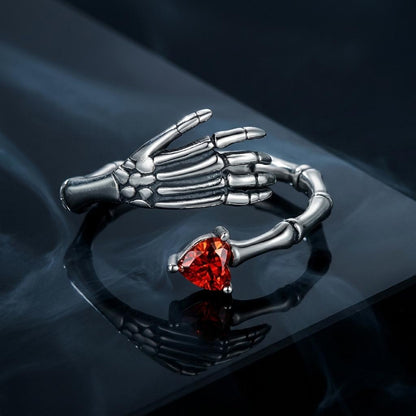 925 Sterling Silver Pavé Setting CZ Oxidized Ring