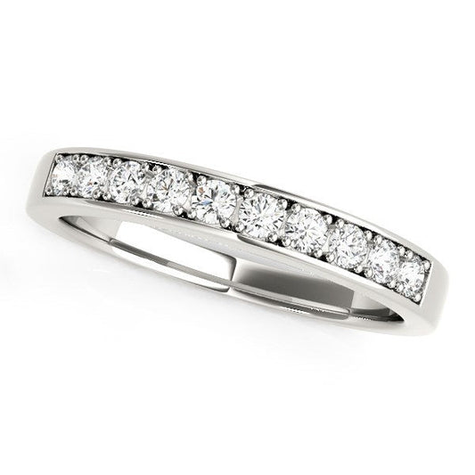 Alliance Classique en Or Blanc 14 carats et Diamants (0,25 ct tw)