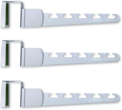 Wonder Hanger Over The Door 3-Pack Organizer for Clothes Hangers, Space-Saving Cascading Hanger Hooks, White