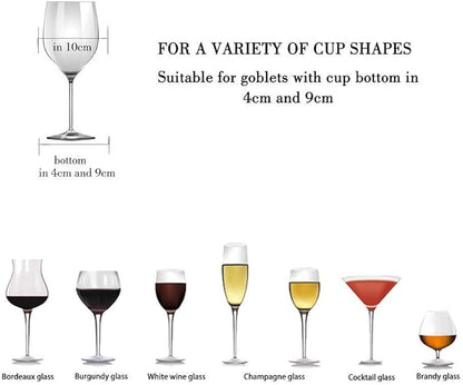 Wine Glass Rack Under Cabinet - Stemware Holder Metal Wine Glass Organizer Glasses Storage Hanger for Bar Kitchen Black 4 Rows