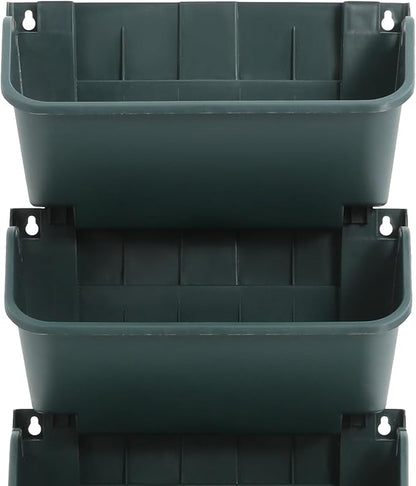 Self-Watering Wall-Mounted Planter, Vertical Garden Planter Set with 18 Pots, Stackable Plant Grow Pots with Electronic Timer for Growing Veggies, Fruits, Herbs, Flowers.