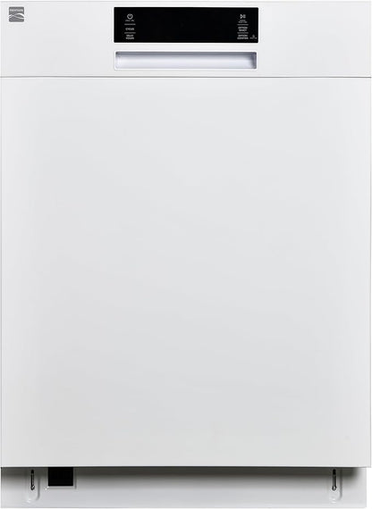 Kenmore 24" Built-in Stainless Steel Tub Dishwasher EasyFlex 3rd, SmartWash, UltraWash Plus, TurboDry, and MoreSpace Adjustable Rack, Energy Star Certified, White