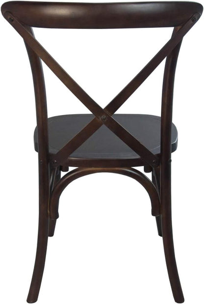 EMMA + OLIVER Walnut X-Back Chair