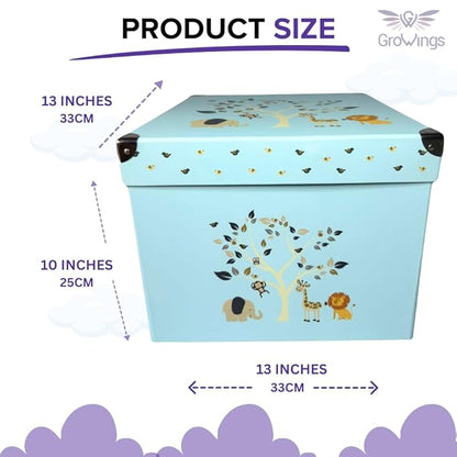 GroWings Baby Keepsake Box - Large Memory Storage for Newborns, Suitable for Boys and Girls, Strong, Durable, and Collapsible Gifts