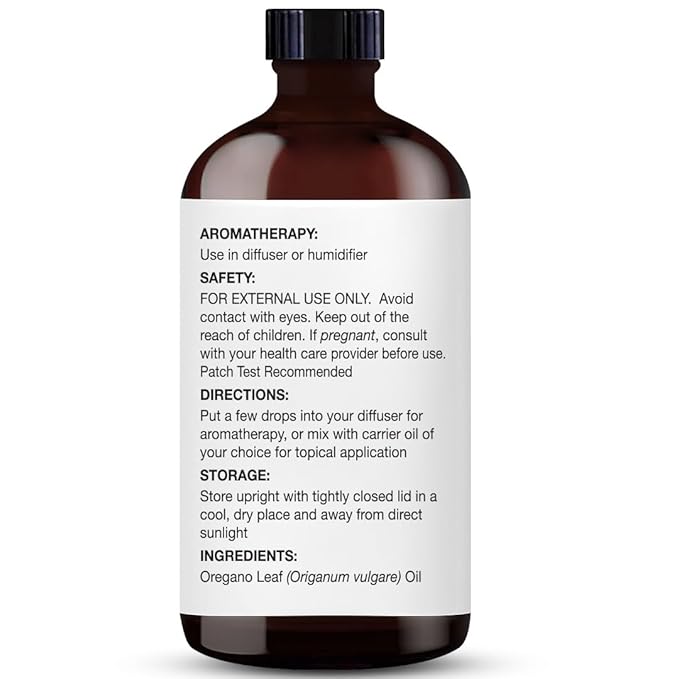 Majestic Pure Oregano Essential Oil with Glass Dropper - Huge 4 Fl Oz - 100% Pure and Natural Oregano Oil - Premium Grade Essential Oils for Diffuser, Aromatherapy, Soap and Candle Making