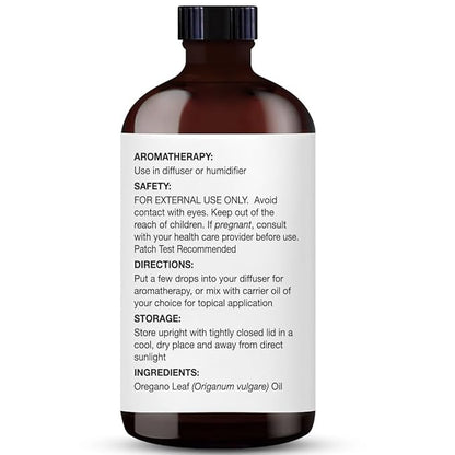 Majestic Pure Oregano Essential Oil with Glass Dropper - Huge 4 Fl Oz - 100% Pure and Natural Oregano Oil - Premium Grade Essential Oils for Diffuser, Aromatherapy, Soap and Candle Making