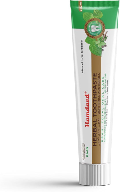Hamdard Paan Total Oral Care Toothpaste – 100g | Herbal Ayurvedic Toothpaste with Paan Flavor | Fluoride-Free | Gum Care, Fresh Breath & Natural Oral Hygiene