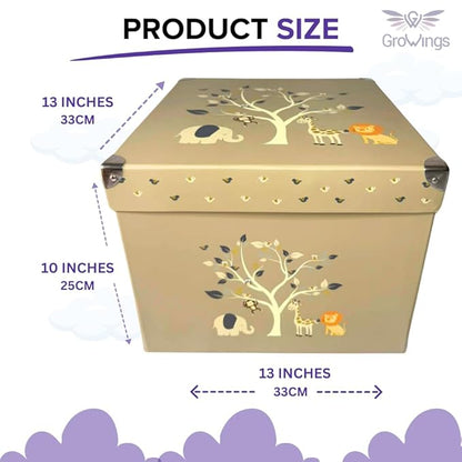 GroWings Baby Keepsake Box - Large Memory Storage for Newborns, Suitable for Boys and Girls, Strong, Durable, and Collapsible Gifts