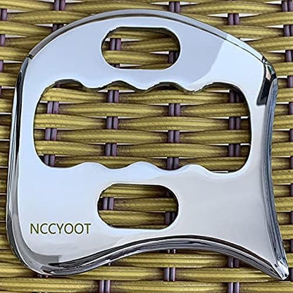 Gua sha Tool gua sha Stainless Steel iastm Tool Gussha Massage Tool Muscle Scraping Tool for Soft Tissue Therapy and Reduce Arms,Back, Legs, Neck Muscle Pain(DS)…