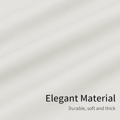 Easy-Going Blackout Curtains for Bedroom, Solid Thermal Insulated Grommet and Noise Reduction Window Drapes, Room Darkening Curtains for Living Room, 2 Panels(46x84 in, Ivory)