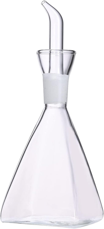 ELETON Olive Oil Dispenser Borosilicate Glass Bottle - 8 oz 250ml Non Drip Dispenser - Leak Proof Pourer Vinegar Drizzler Cruet - Easy Clean Drip Free Bottles for Kitchen
