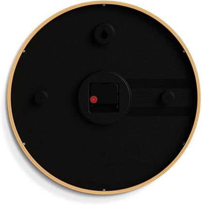 NEWGATE® Mauritius Wall Clock | Scandi Inspired Bamboo Clock | 15 inch | Modern Minimalist Design for Kitchen, Living Room or Office