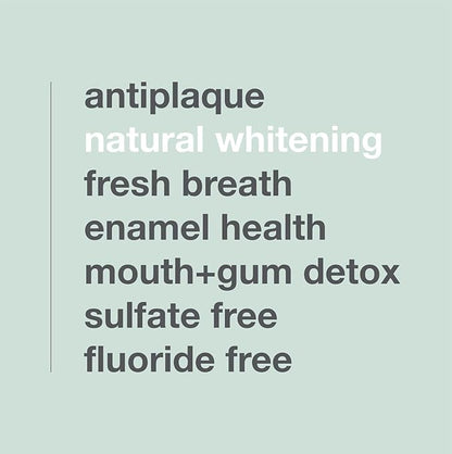 Davids Fluoride Free Toothpaste, Teeth Whitening, Antiplaque, SLS (Sulfate) Free, Promotes Enamel Health, Mouth & Gum Detox, EWG Verified, Natural Spearmint, 5.25oz, Made in USA