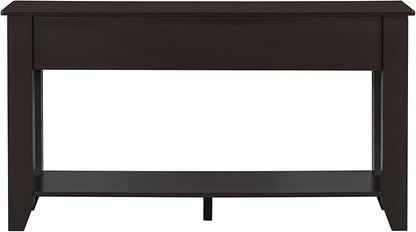 Farmhouse Modern Console Table 55.4-Inch Entryway Sofa Table with Drawers & Storage Shelf for Living Room Hallway Entrance, Dark Coffee