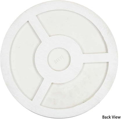 Bieye MSS002 Rose Flowers Tiffany Style Stained Glass Mosaic Decorative Stepping Stone for Garden Decor (12" Round, Welcome Sign)