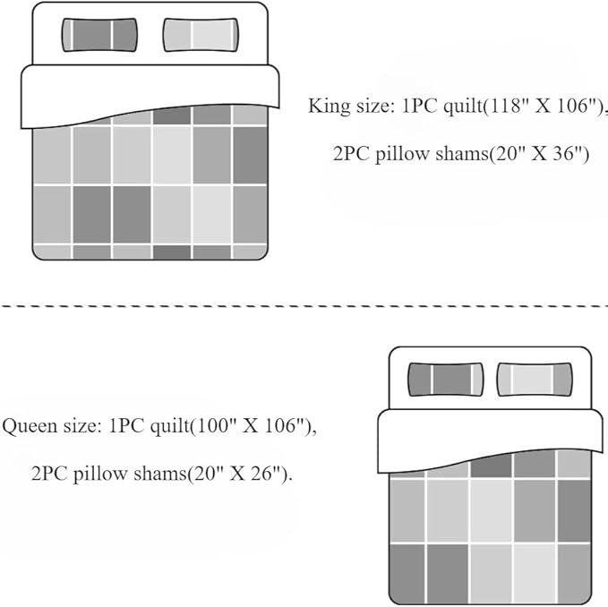 MarCielo 3-Piece 100% Cotton Oversized Bedspread Lightweight Quilt Coverlet Embroidery Farmhouse Bedding Set T0 (Light Blue, Oversized King (118"x106"))