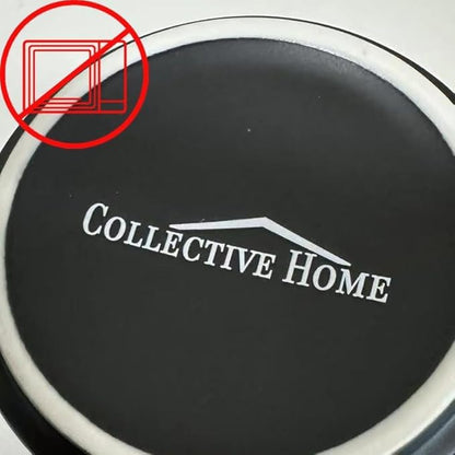 COLLECTIVE HOME - Monogram Ceramic Mugs, 15 oz Golden Initial Black Coffee Cups, Elegant Alphabet Tea Mugs, Elegant Personalized Mug with Gift Box, Unique Mug with Double Side Capital Lette (P)