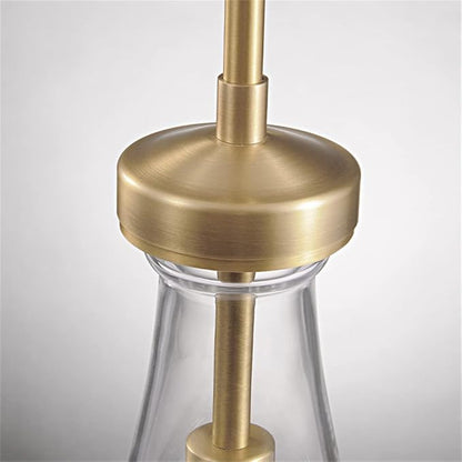 Modern Raindrop Pendant Lights, Pendant Lights for Kitchen Island, Brass Rod Dining Room Light Fixture， Clear Solid Raindrop Chandelier, Chandelier for Living Room Hallway, Including Bulb