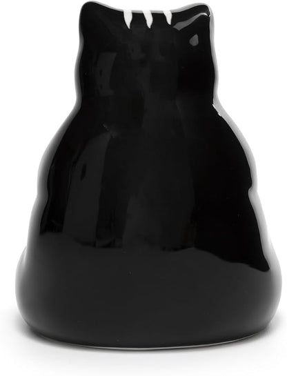 Ceramic Lazy Black Cat Home decor - Can be used as a candy dish, decorative bowl, tealight candle holder and jewelry tray | Unique Birthday gifts for Women, Mom, Grandma, Cat lover, Friend, Coworker