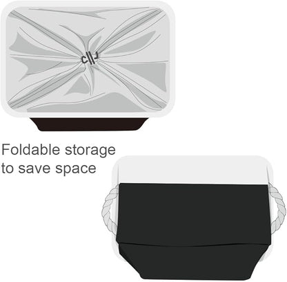 TheWarmHome Organization and Storage Basket for Organizing - Jumbo 3 Pack 17.7x13.8x9.7 inch Fabric Storage Cubes for Closet Gifts Organizer Empty Book (White & Black)