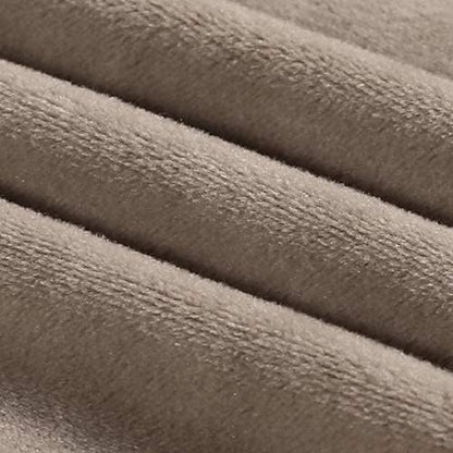 PrinceDeco Sectional Couch Covers Velvet Couch Cover for Dogs Washable L Shaped Couch Cover 1 Piece Individual Sectional Couch Covers with Elastic Bottom(Chaise Lounge,Taupe)