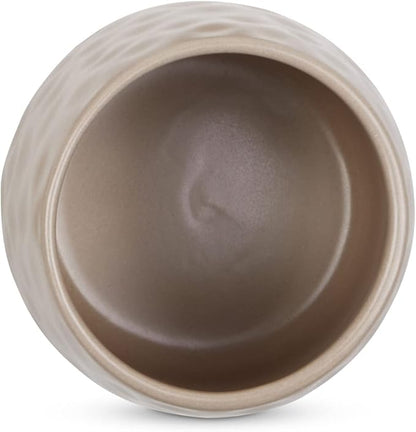 DII Kitchen Accessories Collection, Textured Matte Ceramic Canister Set, Stone, Dimple, 2 Piece
