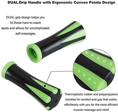 Yansyi Muscle Roller Stick for Athletes - Body Massage Roller Stick - Release Myofascial Trigger Points Reduce Muscle Soreness Tightness Leg Cramps & Back Pain for Physical Therapy & Recovery (Blue 2)