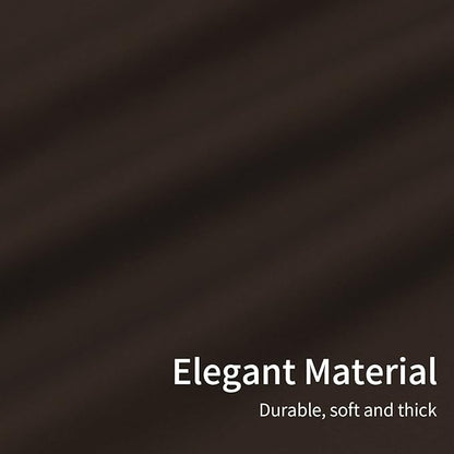 Easy-Going Blackout Curtains for Bedroom, Solid Thermal Insulated Grommet and Noise Reduction Window Drapes, Room Darkening Curtains for Living Room, 2 Panels(46x63 in, Dark Brown)
