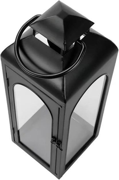 Bdor 20-Inch Metal and Tempered Glass Candle Lantern - Premium Outdoor Lantern, Decorative Lanterns with Handcrafted Design for Patio, Garden & Indoor Decor