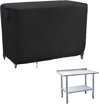 Kingling Outdoor Prep Table Covers, Waterproof Stainless Steel Table Cover Metal Table Cover Protection for Patio Kitchen Prep/Work Tables - 72''L x 30''W x 35''H