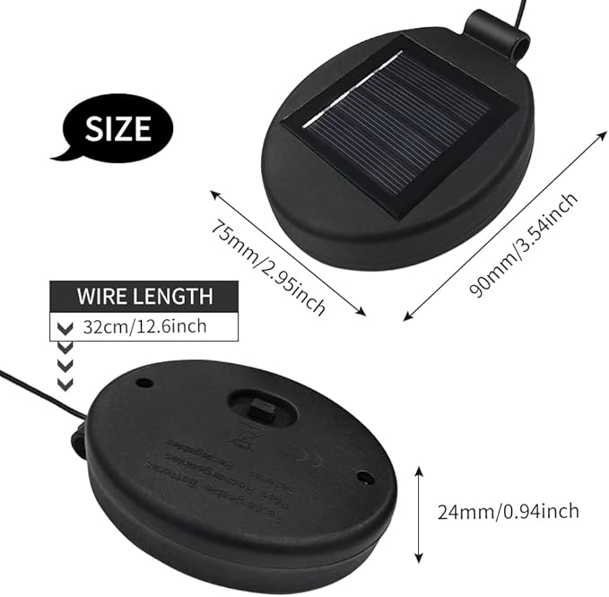 Solar Lantern Top LED Panel Lantern Lid Lights Replacement Part for Outdoor Flower DIY Solar Flower Lights Garden Patio Decor (4PCS)