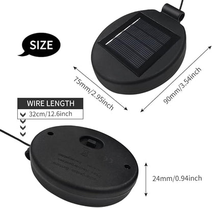 Solar Lantern Light Replacement Top for Flower Light ,LED Solar Panel Lantern Lid Replacement Part for Outdoor Flower DIY Garden Patio Decor (2PCS)