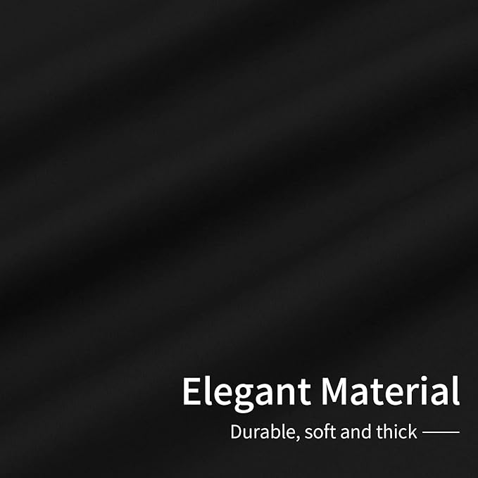 Easy-Going Blackout Curtains for Bedroom, Solid Thermal Insulated Grommet and Noise Reduction Window Drapes, Room Darkening Curtains for Living Room, 2 Panels (42x36 in, Black)