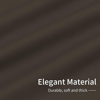 Easy-Going Blackout Curtains for Bedroom, Solid Thermal Insulated Grommet and Noise Reduction Window Drapes, Room Darkening Curtains for Living Room, 2 Panels(42x63 in, Coffee)