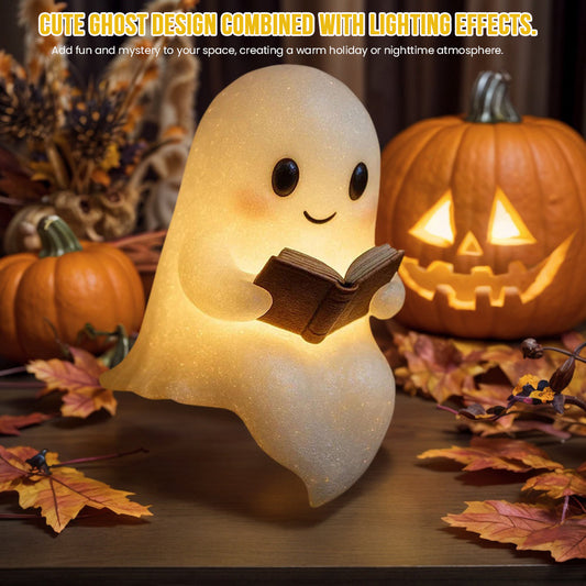 Linda luz de noche LED de fantasma, luz de noche para niños, regalo, lámpara de dormir de cabecera, decoraciones de Halloween, hermosa lámpara de fantasma, luz cálida