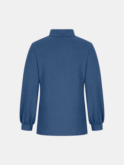 Full Size Mock Neck Long Sleeve T-Shirt
