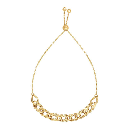 Adjustable Chain Bracelet in 14k Yellow Gold