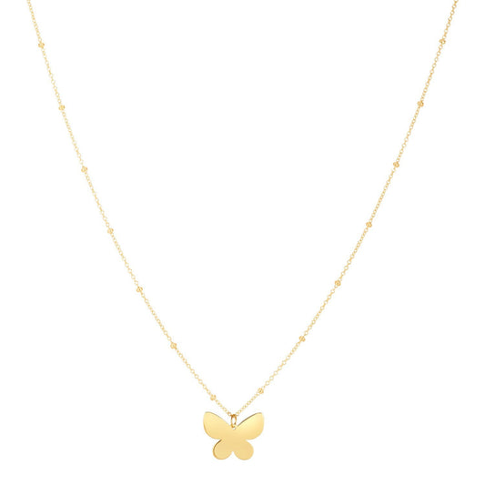 Collier Papillon Ppillon en Or Jaune 14 carats